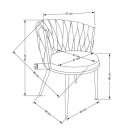 Стул HALMAR K516 светло-бежевый/черный